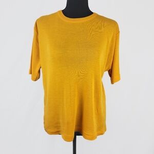 VTG PRONTO MODA 100% Acrylic Crewneck Short sleeve Blouse Size Large